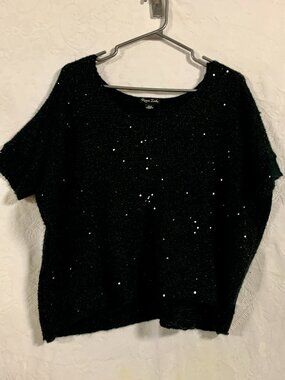 Black Sparkly Holiday Top (KM0081)